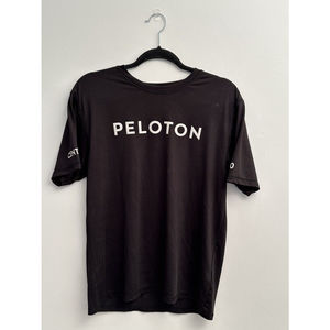 Peloton T Shirt Size Medium Women's 100 Century Black Logo Branded 100 Rides Tee